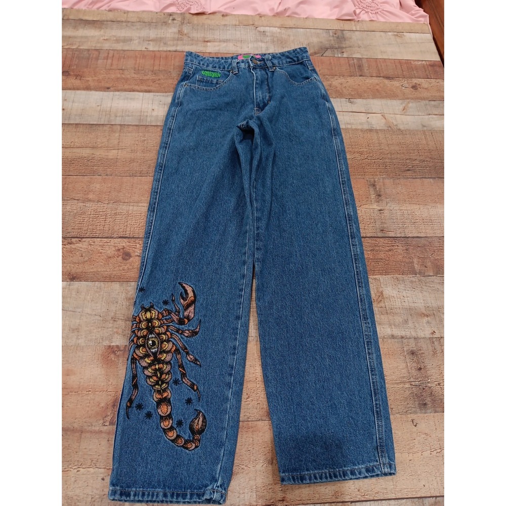 EMPYRE  Acid Wash Blue Jeans Size 4 Denim Stright‎ Fit Skater Y2K 2156